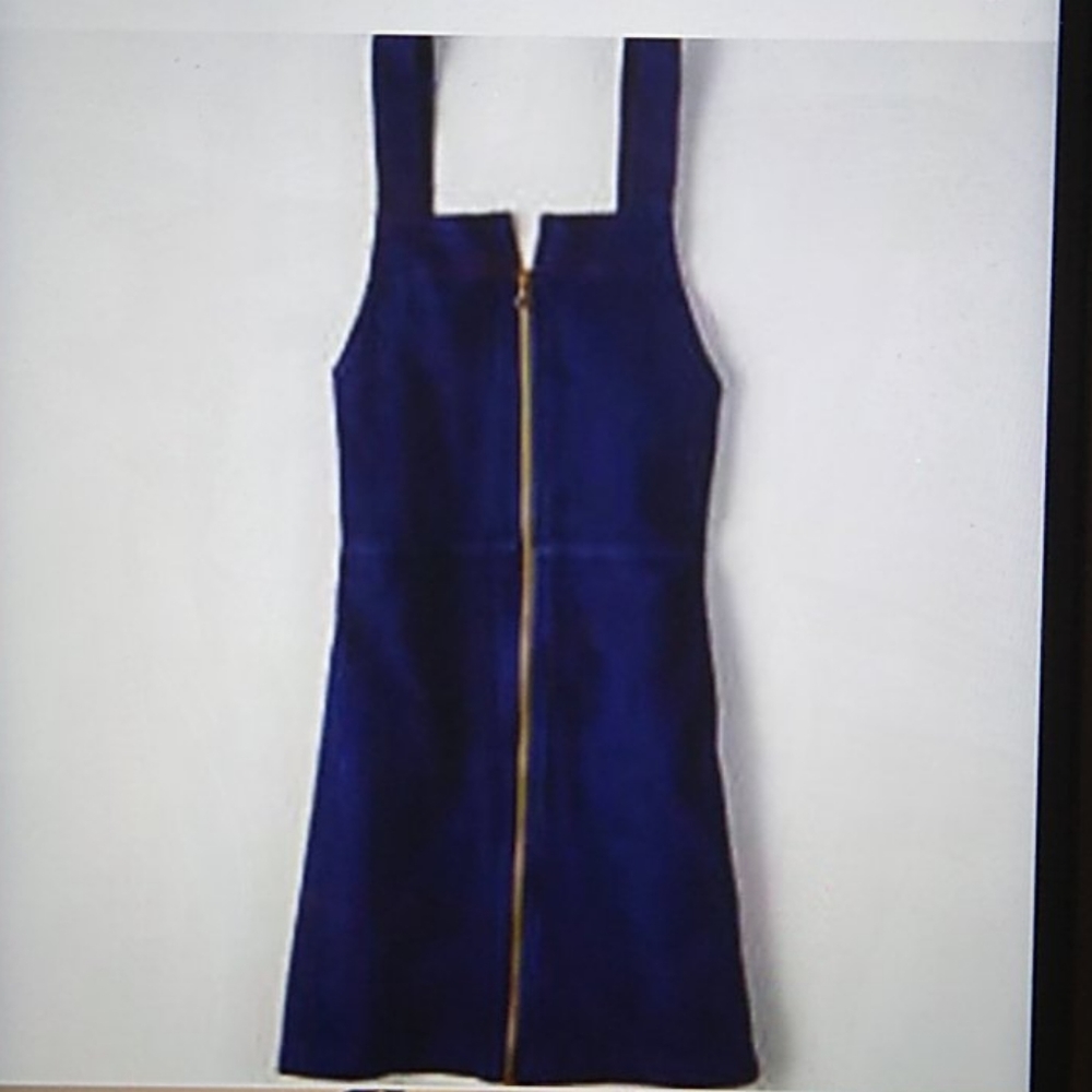 American Eagle Navy Zip Corduroy Jumper